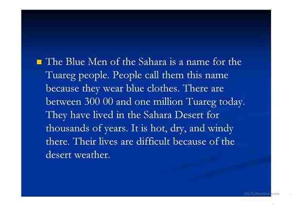 Comment on appelle les habitants du Sahara ?